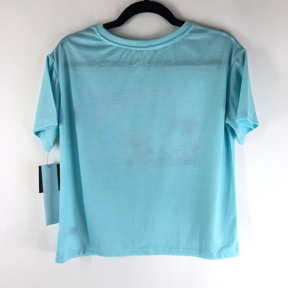 Art Class Girls Sleepwear T Shirt Top Dreamy Flowers Rainbow Blue M 7/8 - Picture 2 of 4